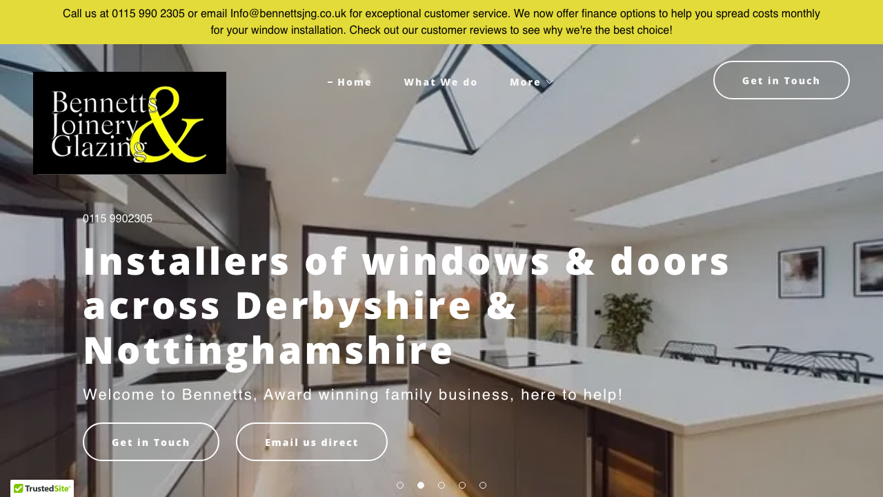 BENNETTS JOINERY AND GLAZING LTD website preview