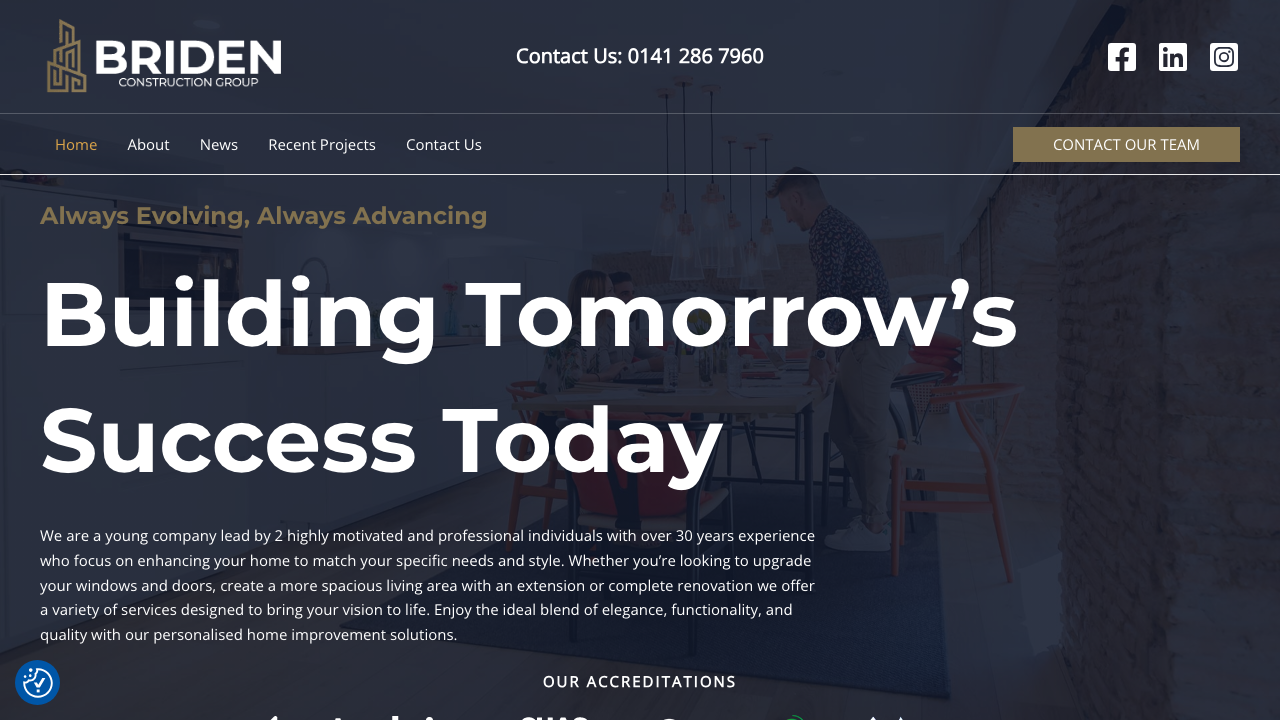 BRIDEN CONSTRUCTION GROUP LTD website preview