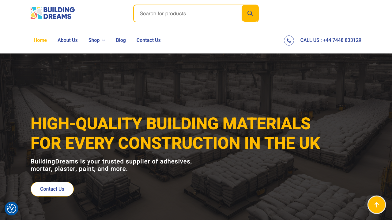 BUILDING DREAMS MATERIALS LTD website preview
