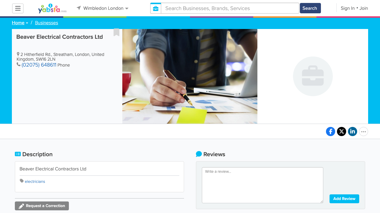 BEAVER ELECTRICAL CONTRACTORS LIMITED website preview