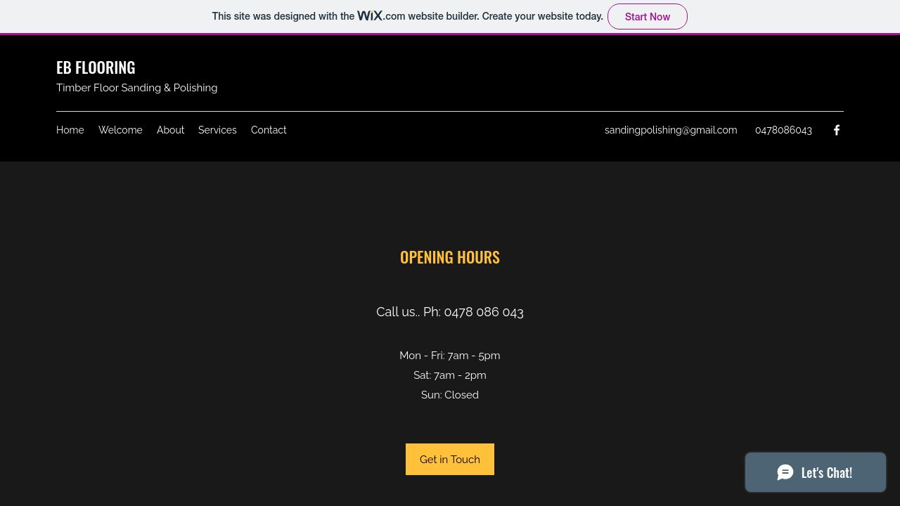 EB FLOORING LTD website preview