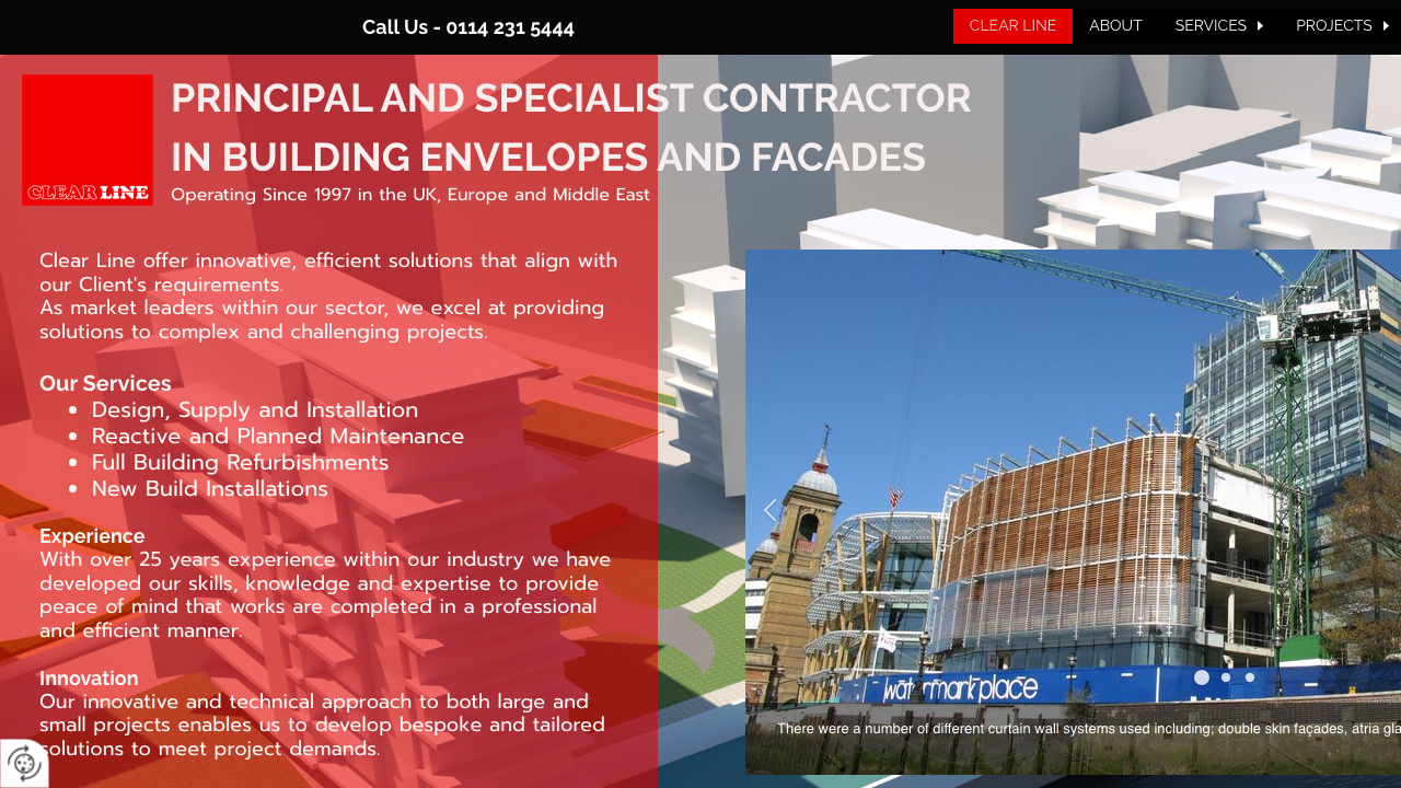 CLEARLINE BUILDING LIMITED website preview