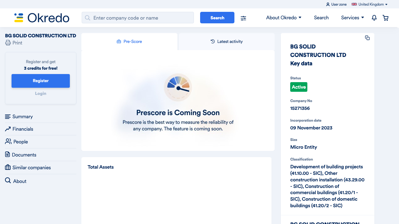BG SOLID CONSTRUCTION LTD website preview