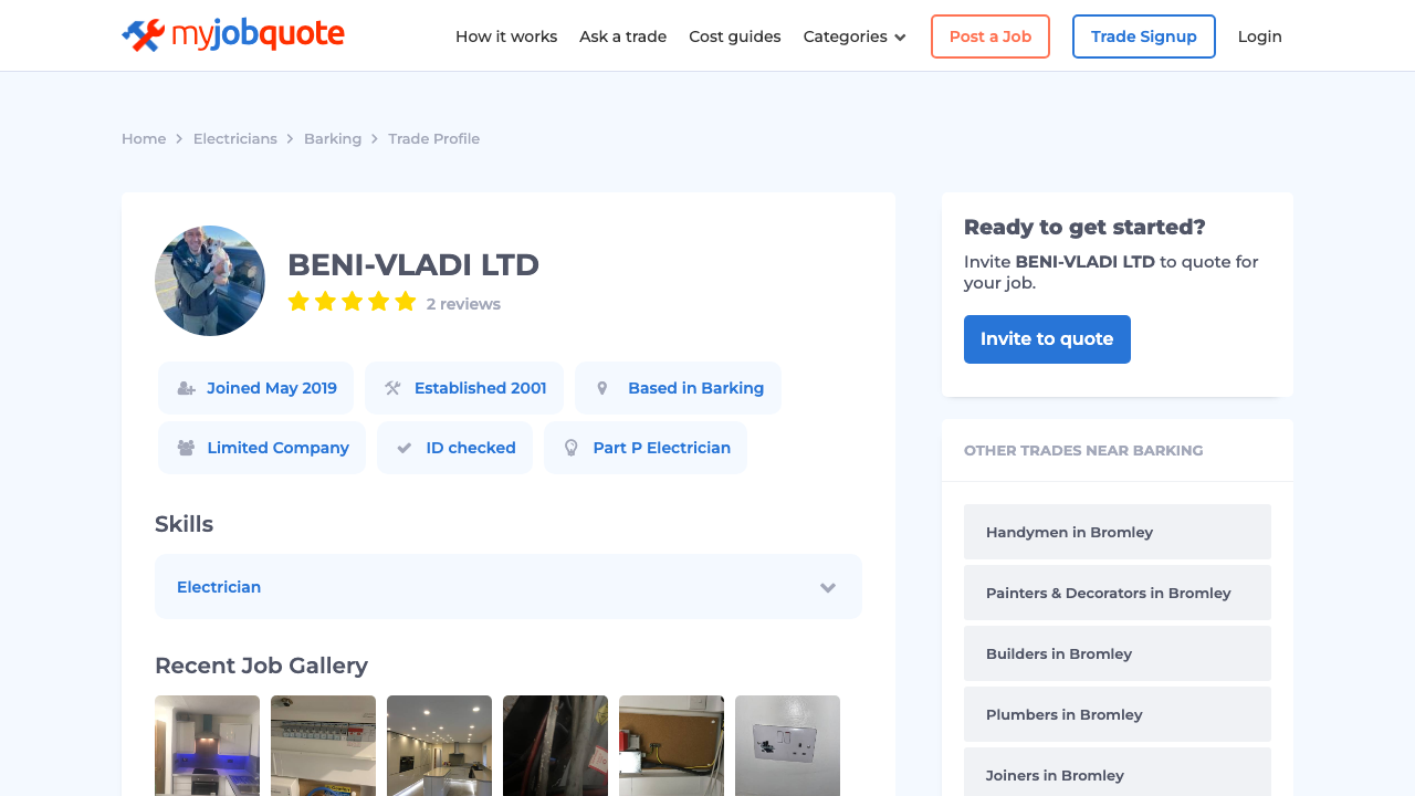 BENI-VLADI LTD website preview