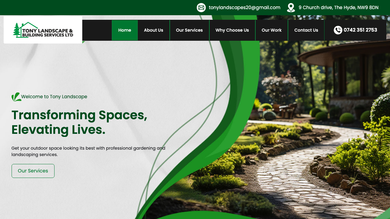 CATA BUILDING & LANDSCAPING LTD website preview