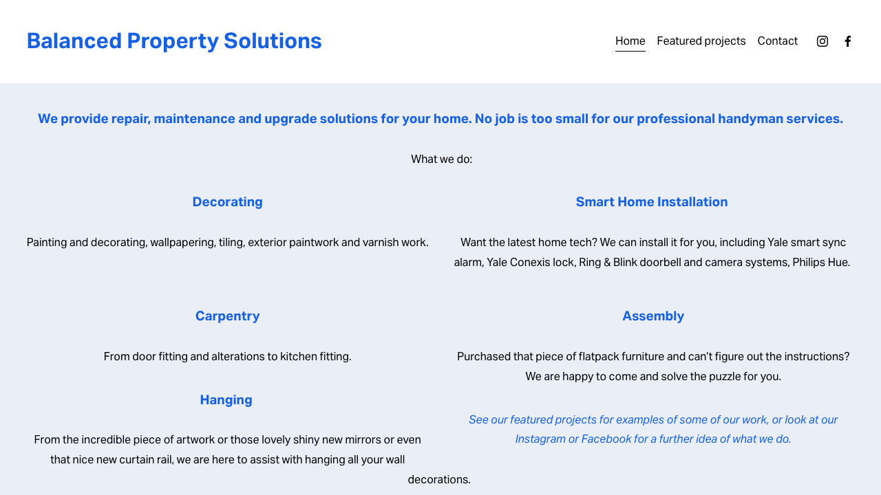 BALANCED PROPERTY SOLUTIONS LTD website preview