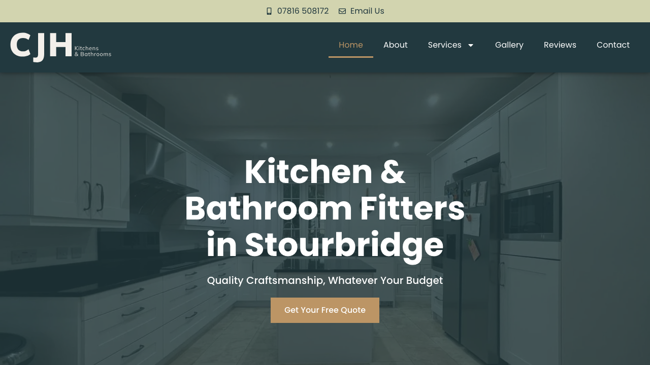 CJH CONSTRUCTION (MIDLANDS) LIMITED website preview