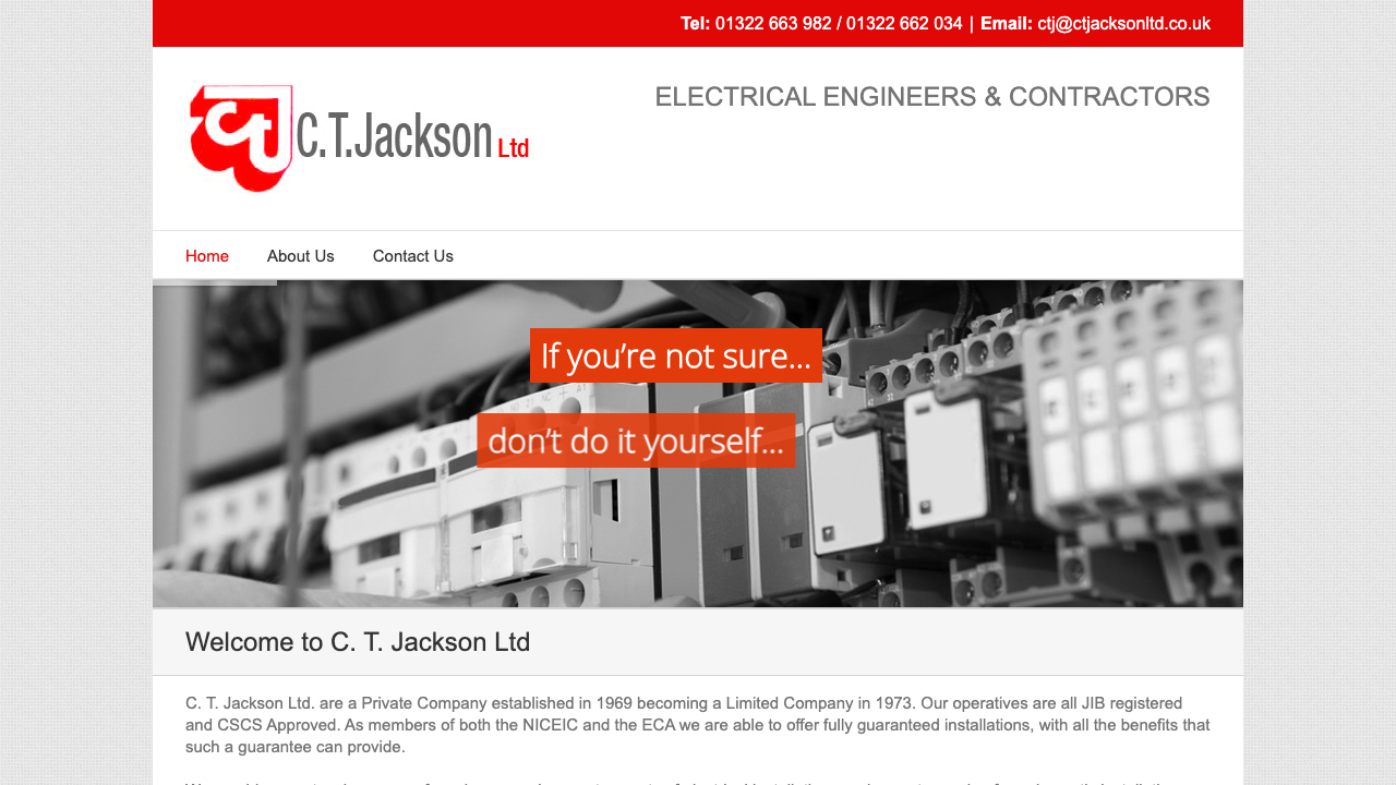 C.T. JACKSON LIMITED website preview