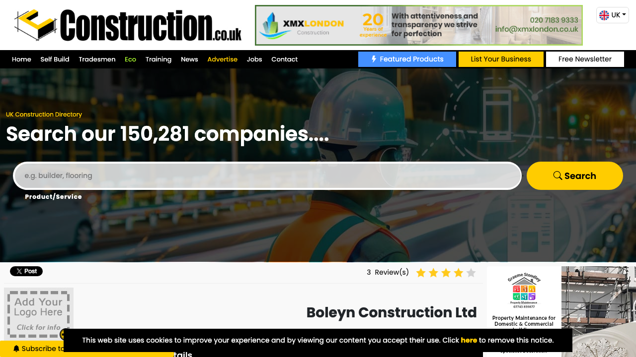 BOLEYN DECORATING COMPANY LTD website preview