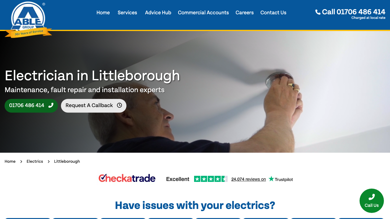 CALL ELECTRICAL LTD website preview