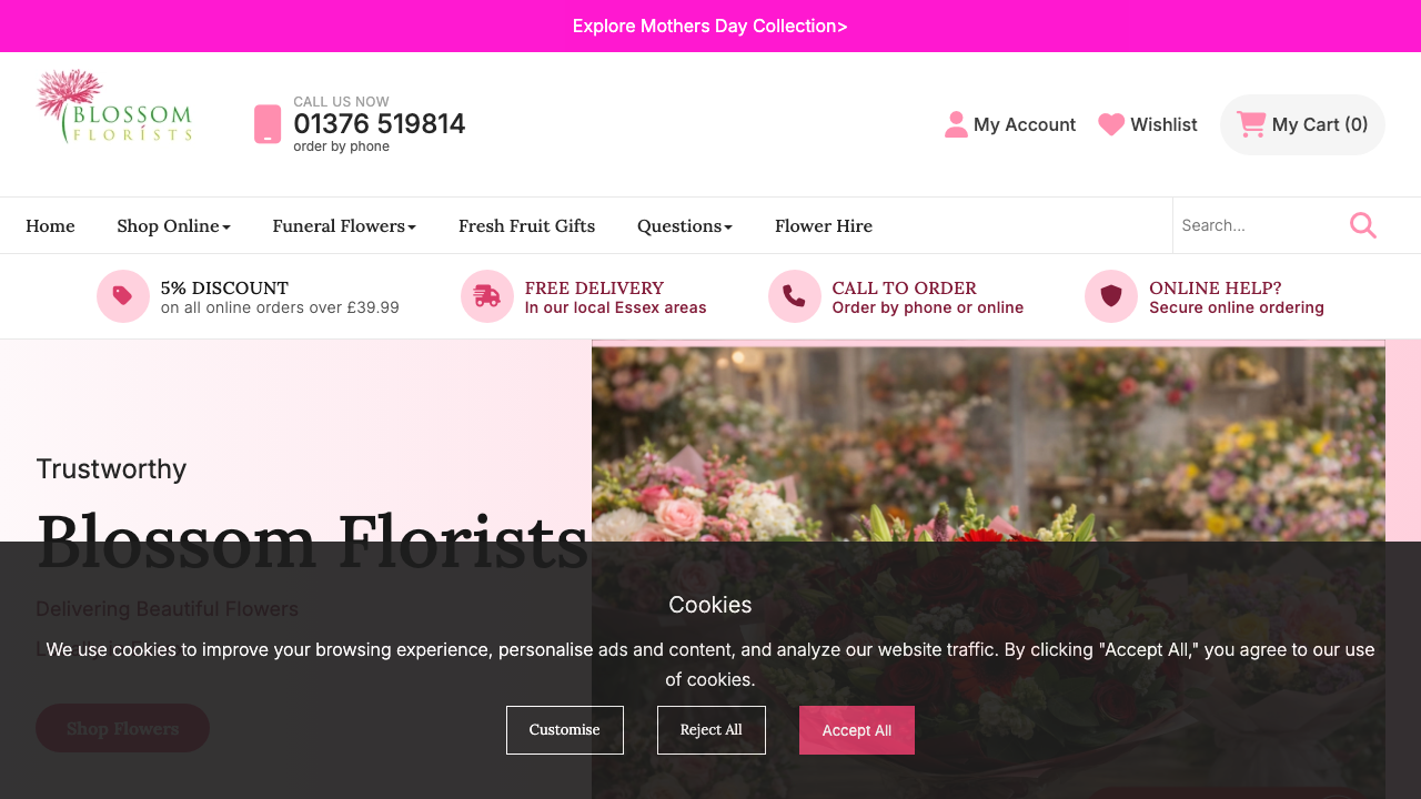 BLOSSOM HILL FLORIST LTD website preview