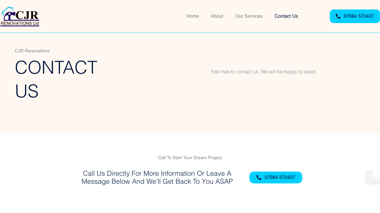 CJR RENOVATIONS LTD website preview