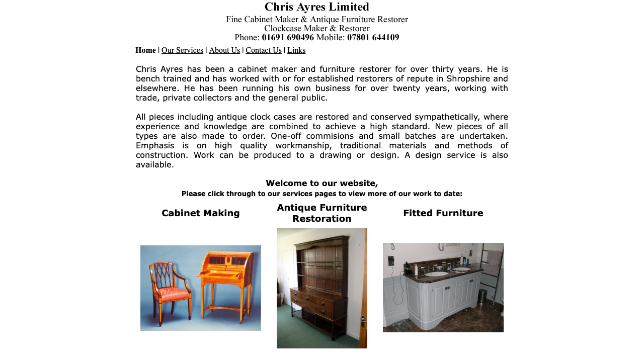 CHRIS AYRES LIMITED website preview
