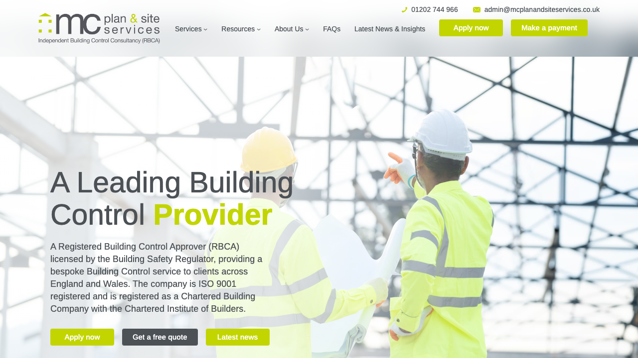 BUILDING CONTROL PROJECTS LTD website preview
