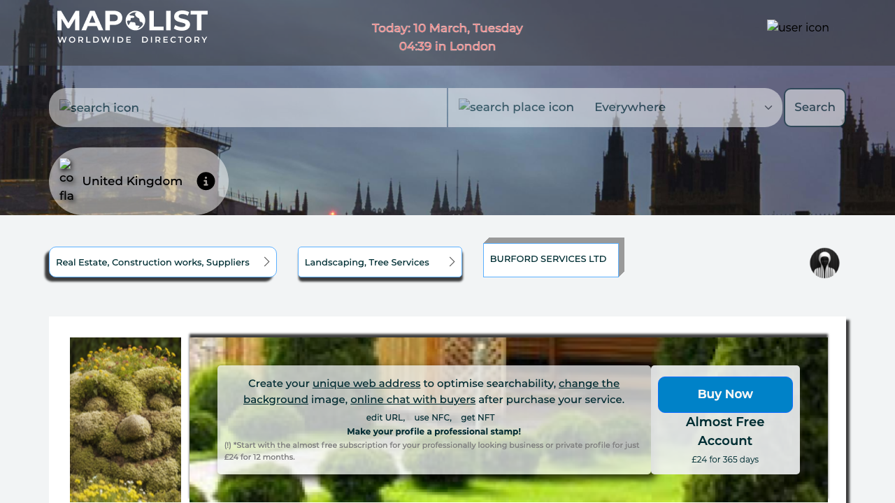 BURFORD SERVICES LTD website preview