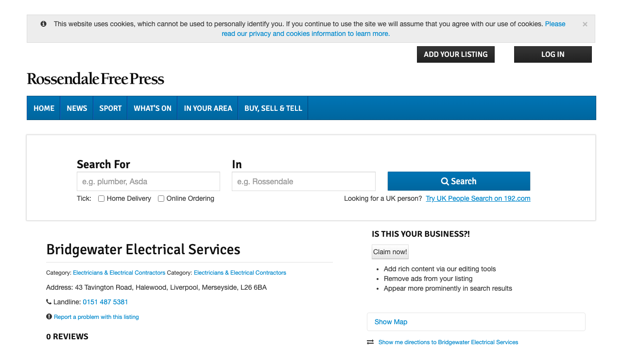 BRIDGEWATER ELECTRICAL SERVICES LIMITED website preview