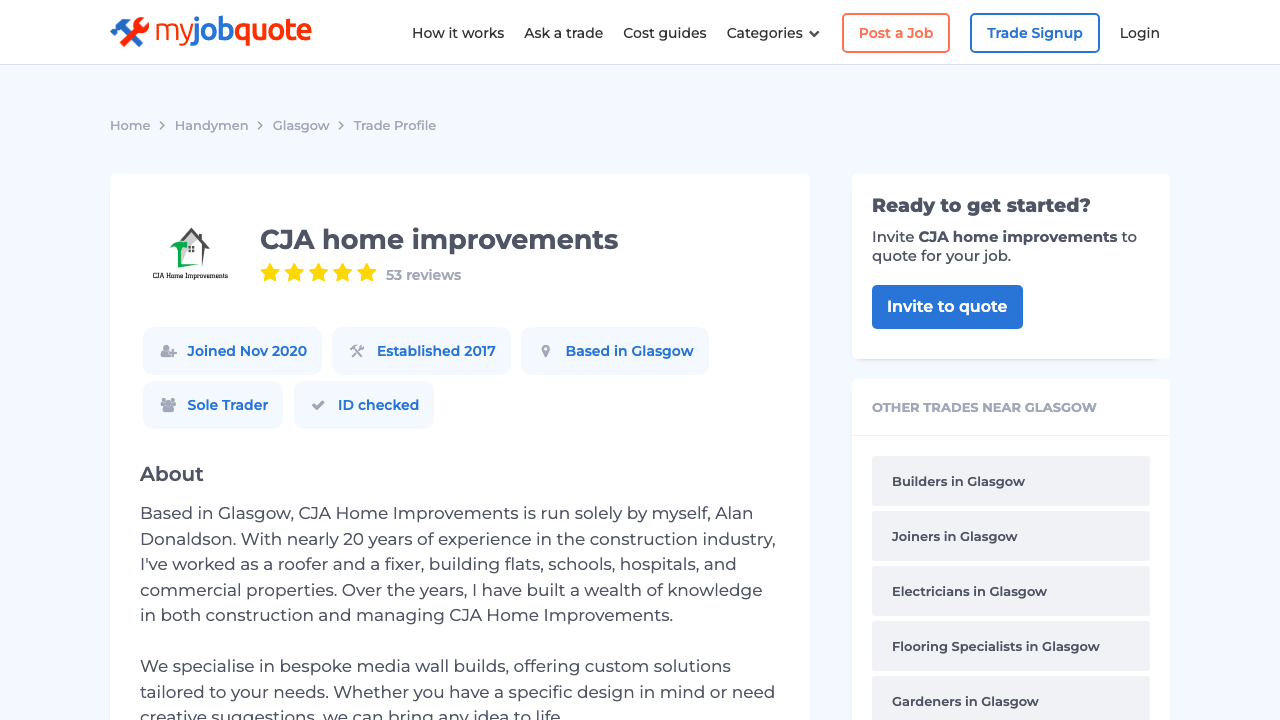 CJA PROPERTY MAINTENANCE LTD website preview