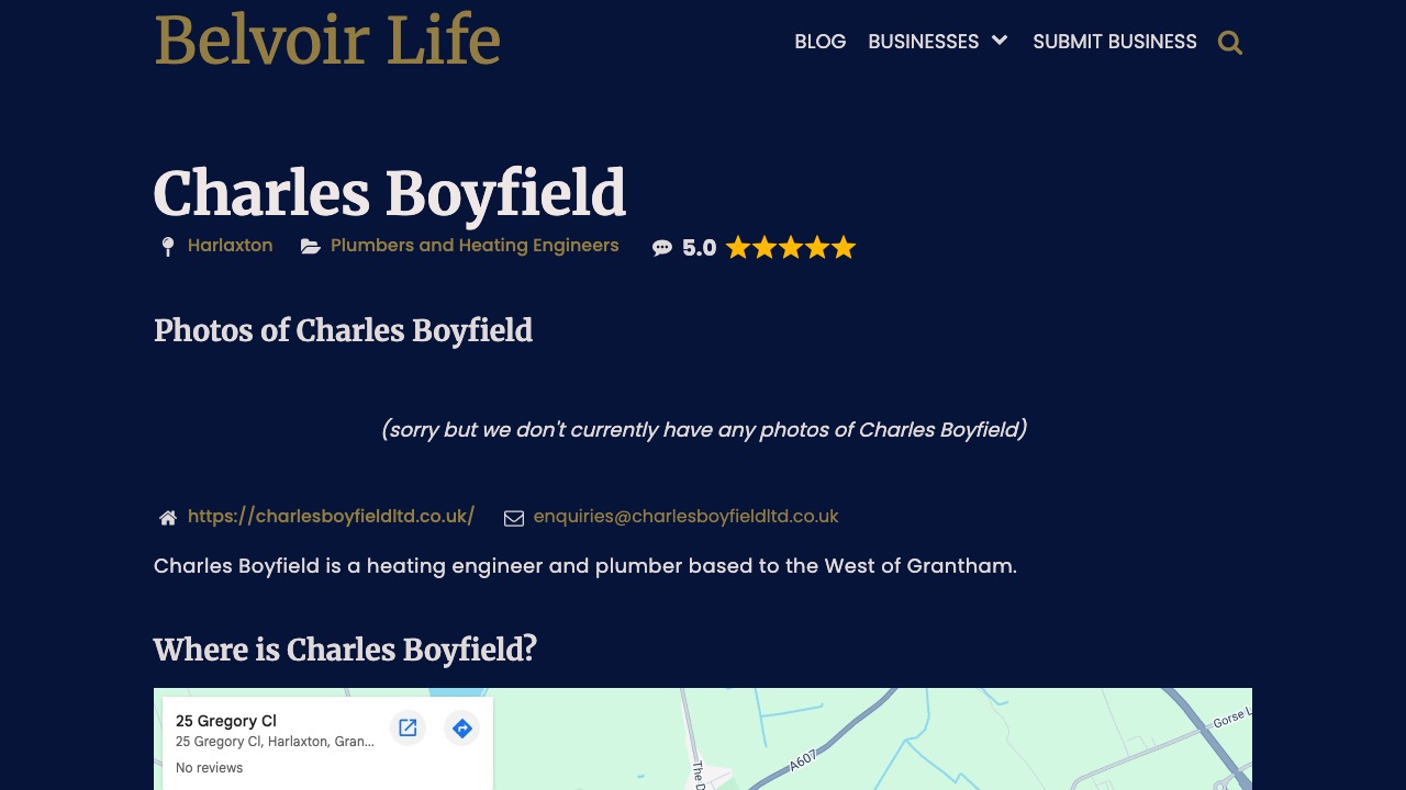 CHARLES BOYFIELD LTD website preview