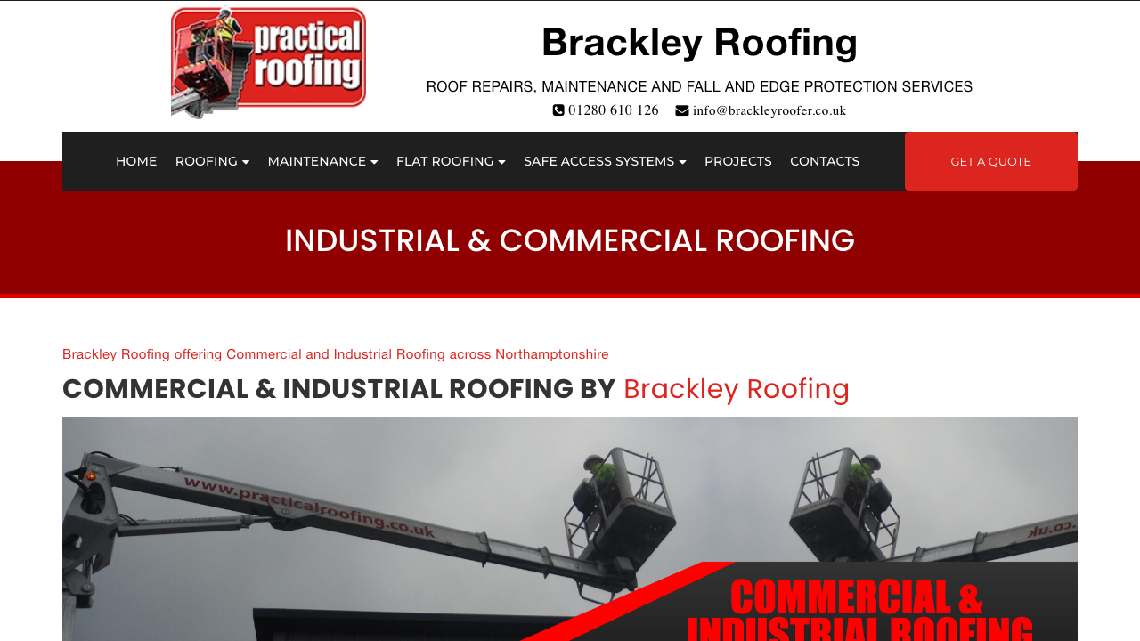 BRACKLEY ROOFING LTD website preview