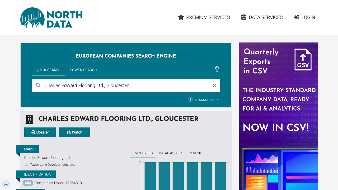 CHARLES EDWARD FLOORING LTD website preview