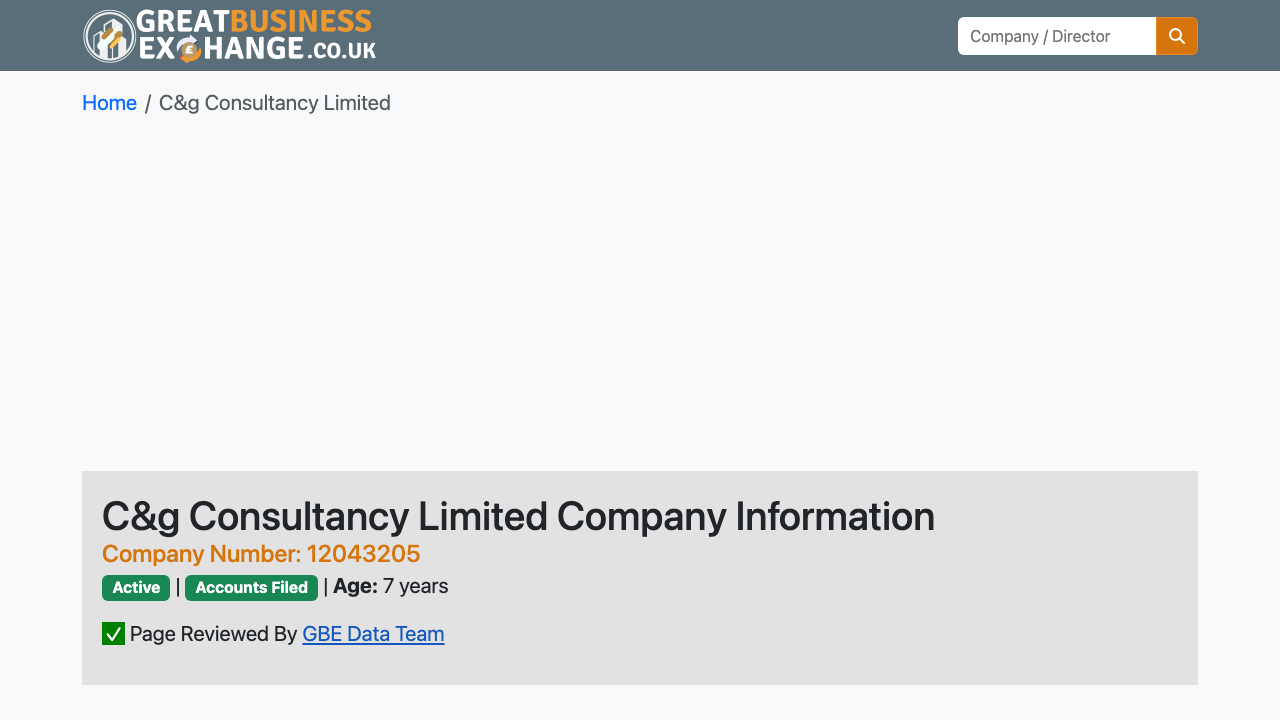 C&G CONSULTANCY LIMITED website preview