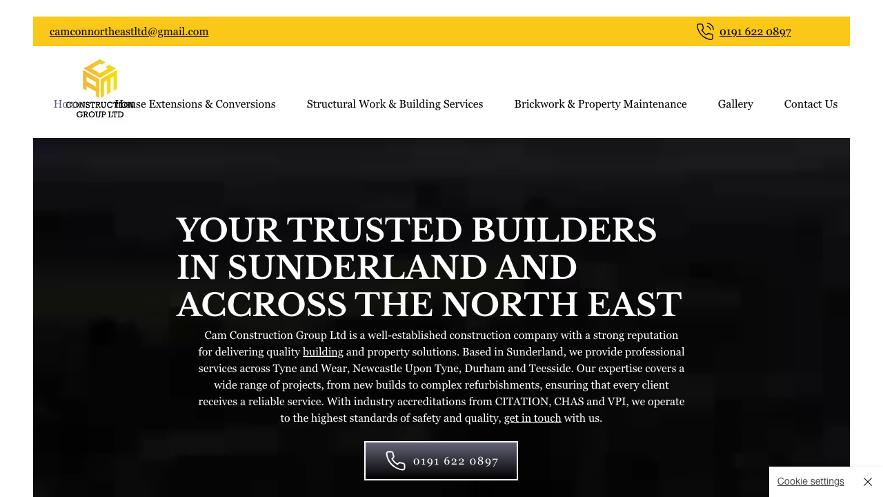 CAM CONSTRUCTION GROUP LTD website preview