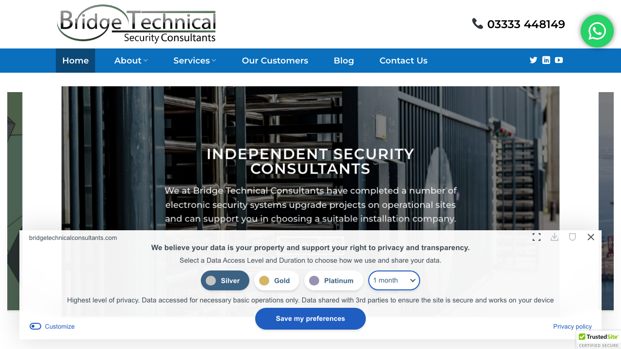 BRIDGE TECHNICAL CONSULTANTS LIMITED website preview