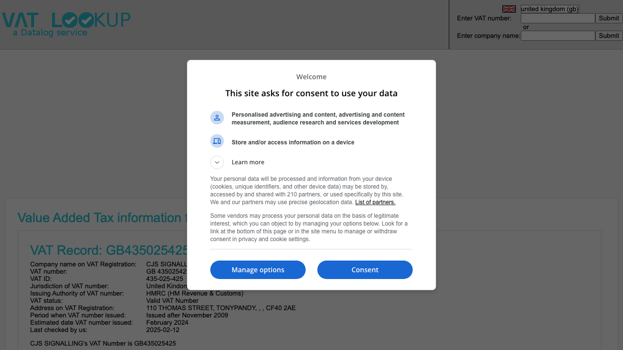 CJS SIGNALLING LTD website preview