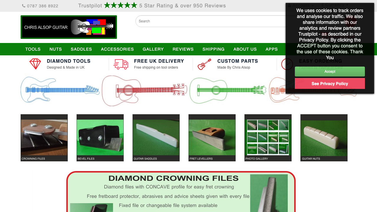 CHRIS ALSOP GUITAR LTD website preview