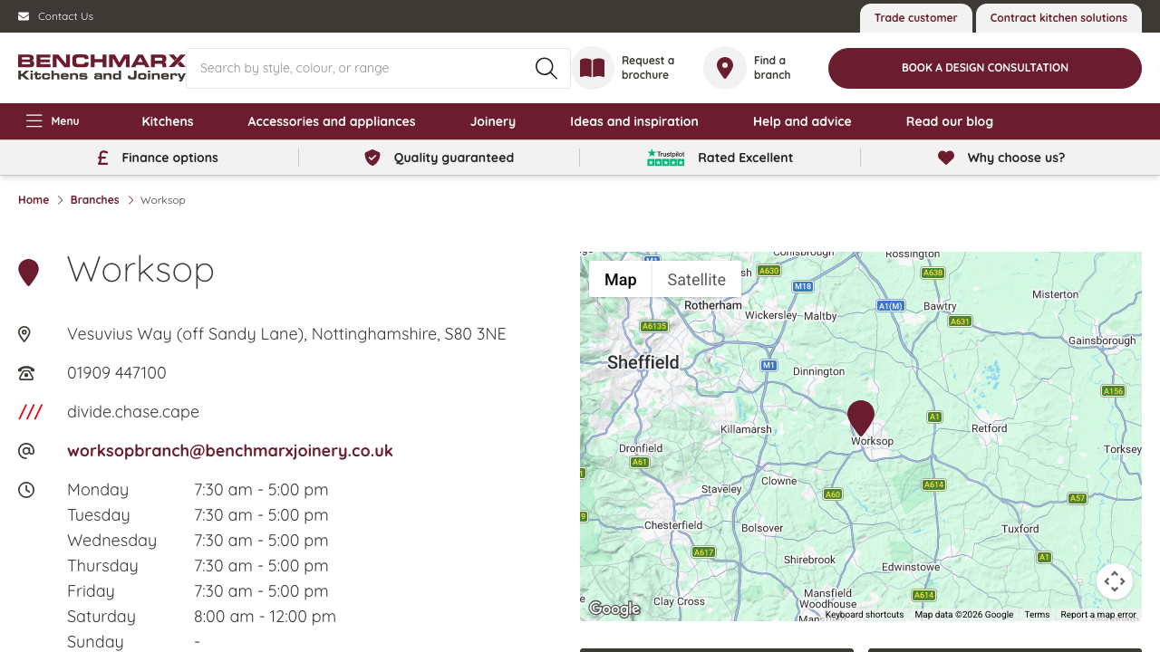 BENCHMARK KITCHENS LTD website preview