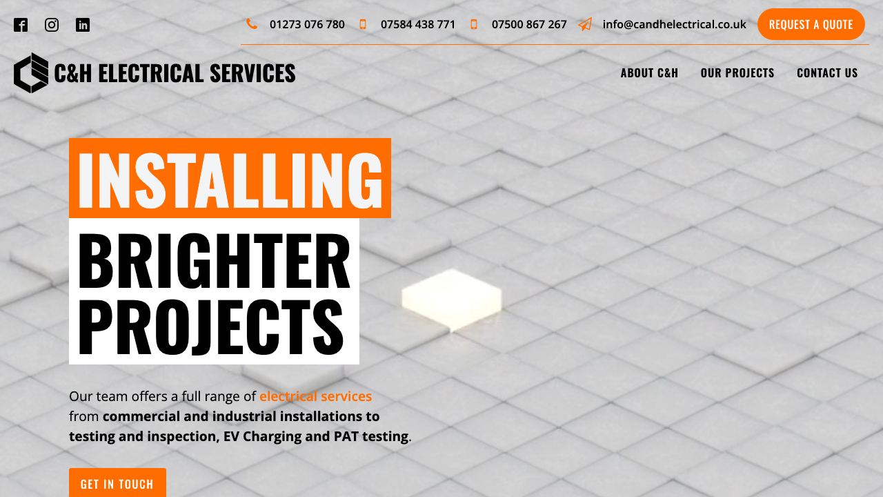 C&H ELECTRICAL SERVICES LTD website preview