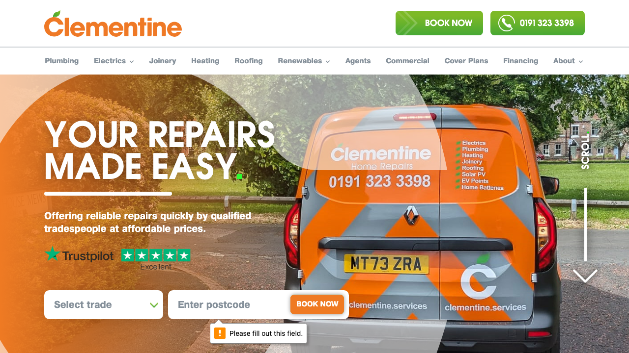 CLEMENTINE SERVICES LTD website preview