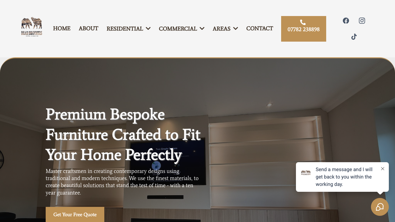 BEAR BRO DRYLINING LTD website preview