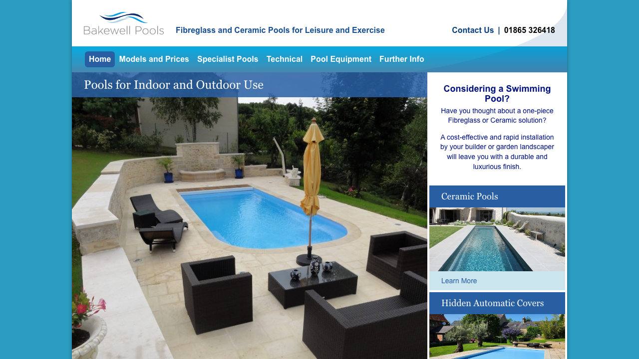 BAKEWELL POOLS LIMITED website preview