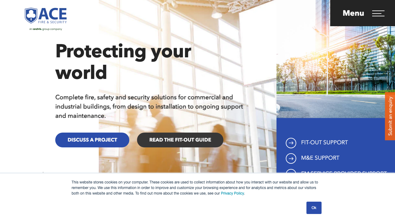 ACE FIRE & SECURITY SYSTEMS LTD website preview